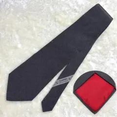 新品同様✨ヴァレンティノ　無地ソリッドタイ調　シャドーストライプ　グレー　結婚式