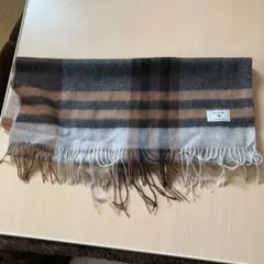 ブラウンチェック　大型マフラー