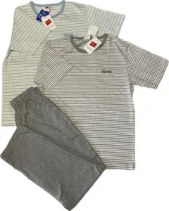 Hanes ストライプ ルームウェア3点セット【新品】(M)