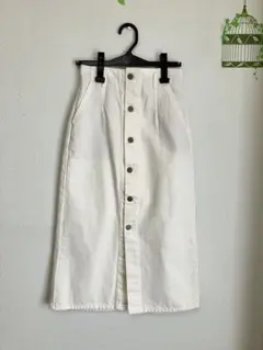 GU ホワイト デニムスカート　S