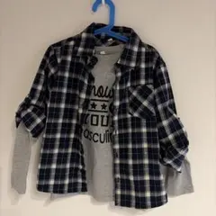 １３０サイズ 長袖シャツコーデ　２枚セット