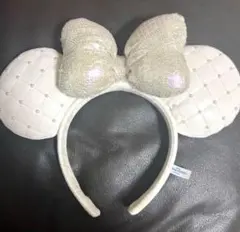 ミニー カチューシャ パールキルティング ホワイト