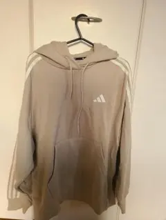 adidas ベージュ フード付きパーカー L　新品タグ付き