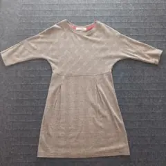 BEAUTY & YOUTH チェック柄ワンピース 七分袖