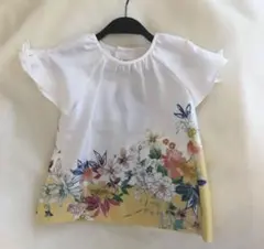 新品 ザラベイビー zarababy ワンピース 花柄 白 74 80 70