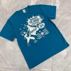 北海道日本ハムファイターズ プリント Tシャツ ブルー 半袖 B☆B 212 F