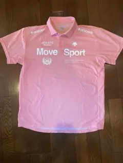 DESCENTE Move Sport ゴルフシャツ ピンク
