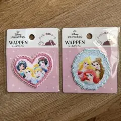 ディズニープリンセス シールワッペン　セリア