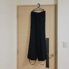 YANAGIDA DANCE WEAR ブラックワイドパンツ側章つき