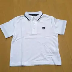 新品☆コムサイズム　白　ベーシック鹿の子　半袖ポロシャツ110㎝