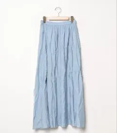 w closet ドロストギャザースカート ブルー タグ付き