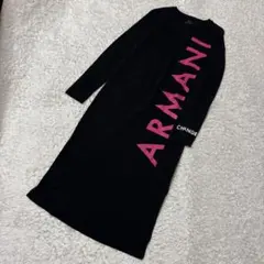 極美品　Armani EXCHANGE ロゴ入り　長袖　ロングワンピース　XLのサムネイル
