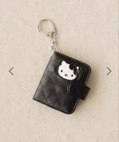 ハローキティ キルティングプロフブックキーチャーム (ブラック)