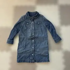 ギャップ　GAP／シャツワンピース　デニム／青／110cm