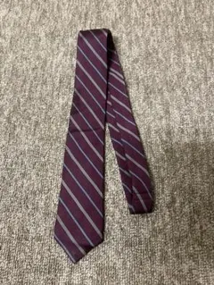 nonolego バーガンディ ストライプ ネクタイ