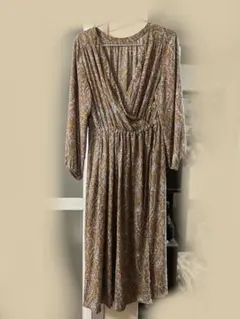 lepsim マタニティワンピース カシュクール 黄色 柄 授乳