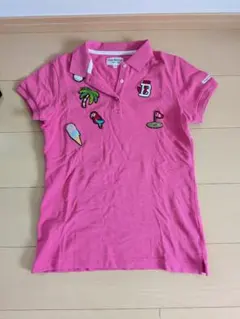 Jack Bunny by pearly gates ピンク 刺繍 ポロシャツ