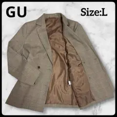 【極美品】GU ダブルブレスト テーラードジャケット チェック Lサイズ 完売品