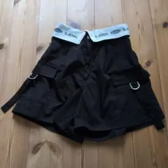 S.JENNI ブラックカーゴショーツ 150　キュロット　スカパン
