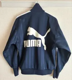 プーマ ジャージ上 トラックジャケット【Ｍ】紺 ビックシルエット Y2K 春夏秋