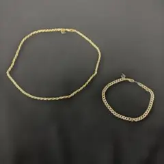 ヴィンテージ ピエールカルダン　ゴールド色ネックレス ブレスレット セットのサムネイル