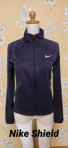 Nike Shield レディース ランニングジャケット ネイビー フルZip