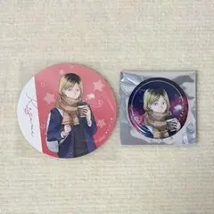 ハイキュー‼︎コスモワールド/ホログラム缶バッジ、コースター、孤爪研磨