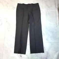 グレー ストレートスラックス シンプル ノームコア オフィスカジュアル 無地