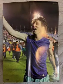 ワールドサッカーキング付録 両面ポスター メッシ ACミラン