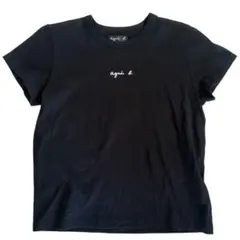 【美品】agnès b. アニエスべーブラック 半袖Tシャツ　カットソー