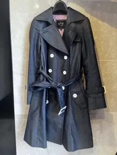 【定価 5万円】トレンチコート デニム ドット 36S エレガント 春服 秋服のサムネイル