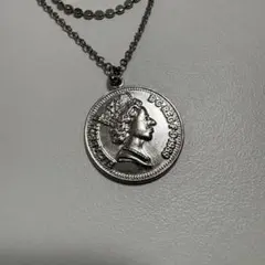 コイン型シルバーペンダントネックレス