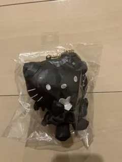 【新品】ハローキティ 合皮 マスコット チャーム ブラック エンジェル