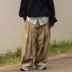 sage NATION BOX PLEAT TROUSER セージネーション
