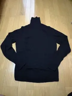 MUJI タートルネック ニット ブラック L