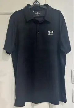 Under Armour カモフラ柄ブラック ポロシャツ 2XL