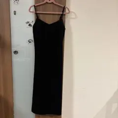 Rady黒のベロアキャミワンピース