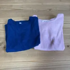 ネイビー・ピンク Tシャツ 2枚セット
