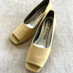 COULEUR VARIE オープントゥパンプス 22.5cm