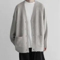 remer グレー ポケット付き モヘアカーディガン - メルカリ