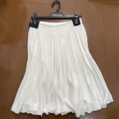 フォーマル 組曲 入学式 プリーツスカート　ホワイト　白　無地　レディース