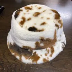 GU フリース バケットハット Mサイズ 白茶