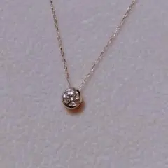 ダイヤモンドネックレス　フクリンどめ