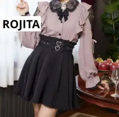 rojita ダブルリボン スカート ミニスカート 黒 ハートバックルのサムネイル