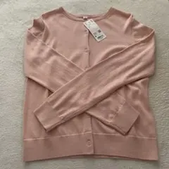 新品！タグ付き　コットンレーヨン UVカット カーディガン サーモンピンク