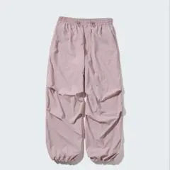 【UNIQLO】最終お値下げ！パラシュートパンツ ピンク S 美品 カーゴパンツ