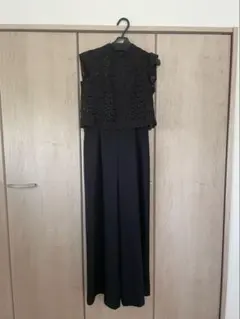 M.deux エムドゥ 総レース フォーマルワンピース ブラック 結婚式 二次会