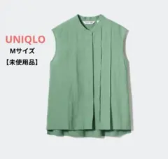 【未使用品】 UNIQLO リネンブレンドブラウス ノースリーブ