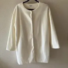 ノーカラーコート　ＸＬ　オフホワイト
