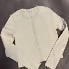 GU レディース リブニット カーディガン